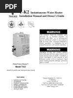 Download TAKAGI Tankless Water HeaterT-K2 by BIGEDTHETERMINATOR SN52142165 doc pdf