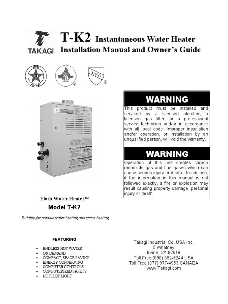 TAKAGI Tankless Water HeaterTK2 Water Heating Tap (Valve)