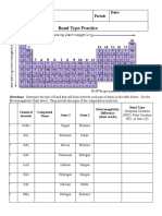 Bond Type Practice: Name: Period: Date