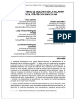 Hombres Víctimas de Violencia en La Relación de Pareja, Percepción Masculina, Artículo Científico