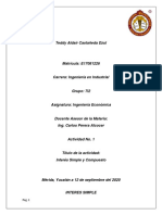 Tarea - U1 - Interés Simple y Compuesto - Teddy Aldair Castañeda Dzul