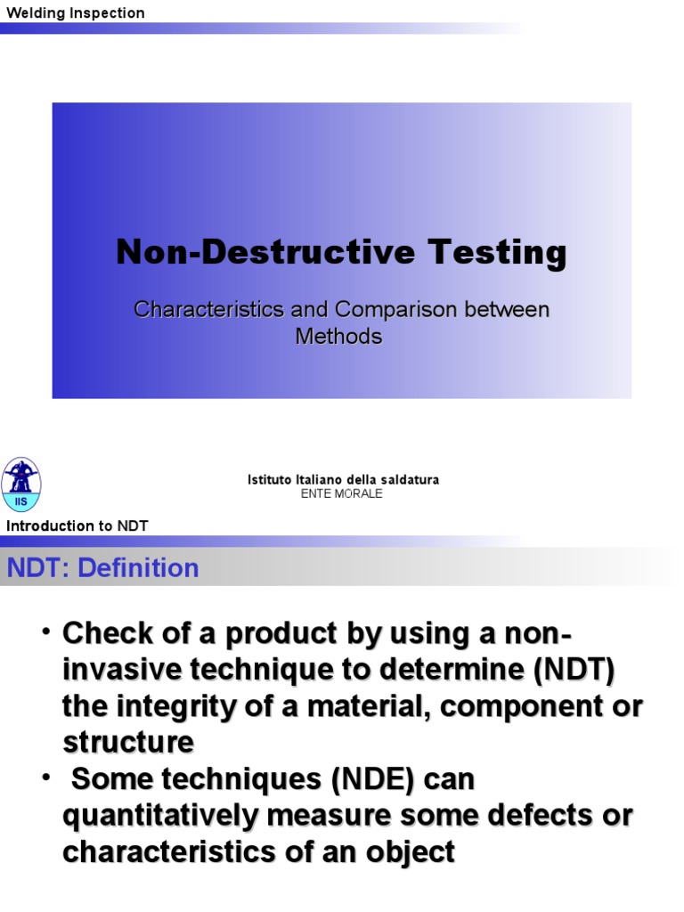 NDT Techniques for Engineers | PDF | Nondestructive Testing | Civil ...
