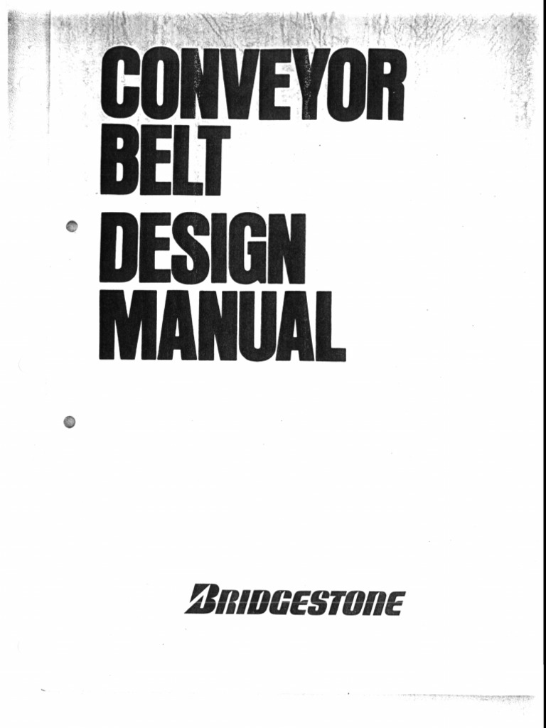 Conveyor Belt Design Manual Bridgestone PDF