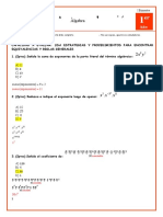 Solucionario Bimestral Álgebra 1°