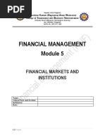 Module5-Financial Markets and Institutions