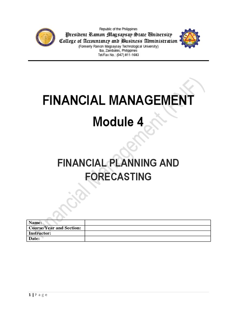 Financial Planning and Forecasting Guide | PDF | Cost Of Goods Sold ...