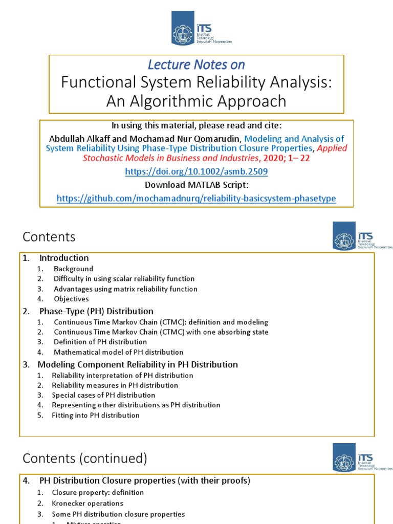 Functional System Reliability Analysis | PDF | Markov Chain ...