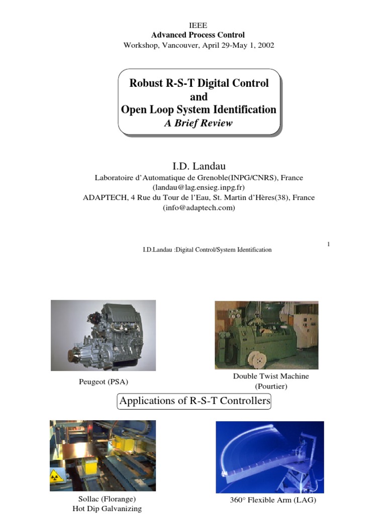 R-S-T Digital Control Overview | PDF | Least Squares | Estimation Theory