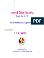 Analog & Digital Electronics: Course No: PH-218 Lec-29: Combinational Logic Modules