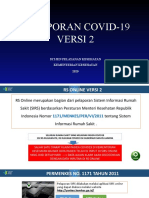 Kebijakan RS Online Laporan Covid-19 Versi 2