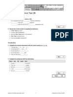 Grammar and vocabulary short test