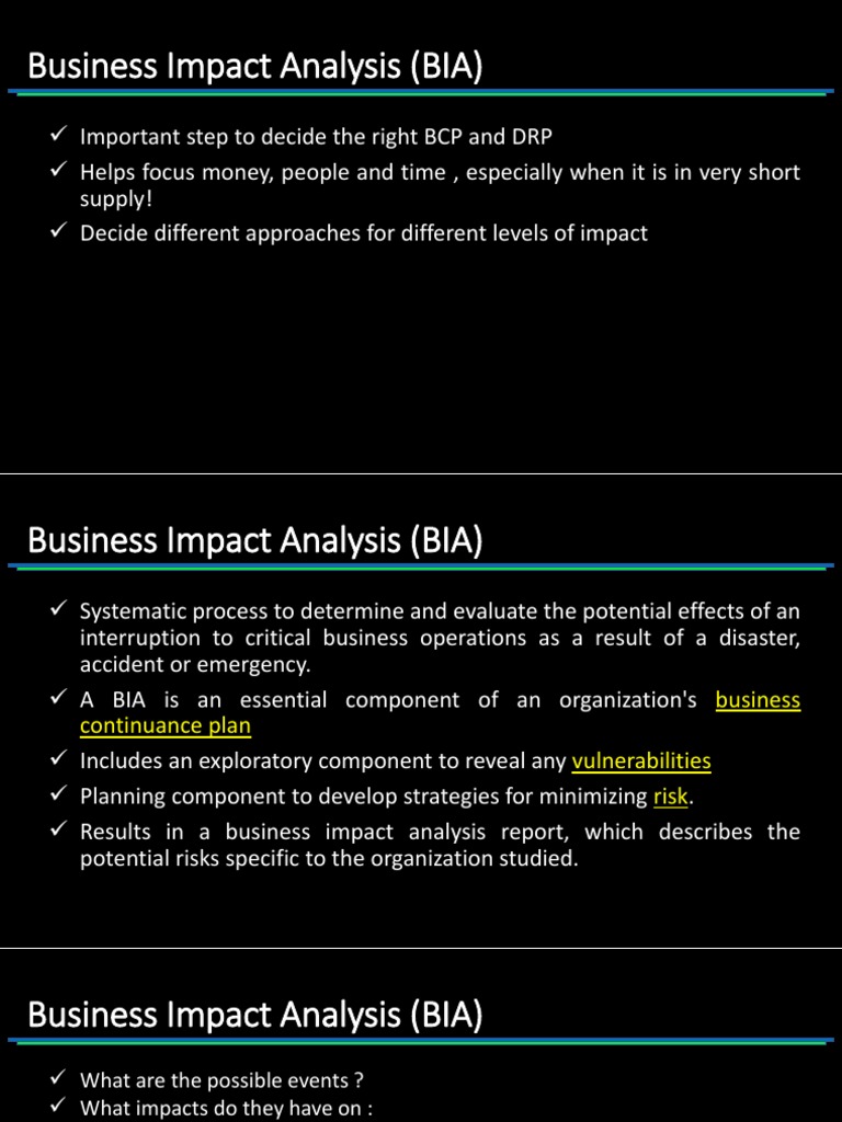 What Is Bia Risk Analysis? , What is BIA or Business Impact Analysis ...