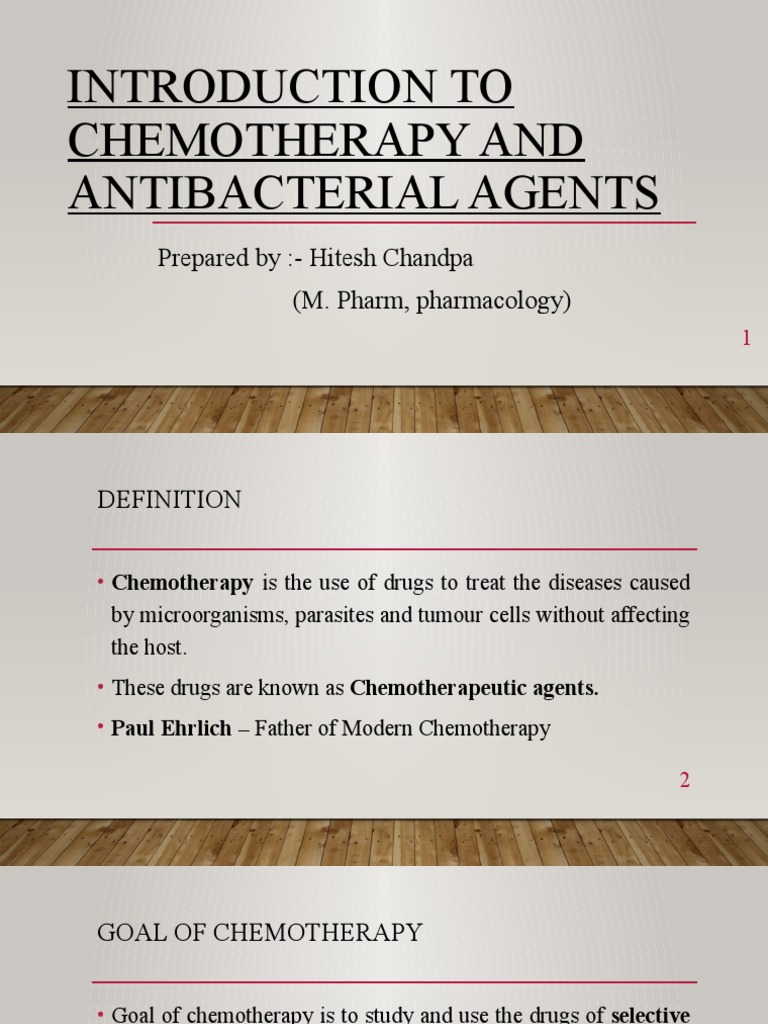 Introduction to Chemotherapy and Antibacterials | PDF | Antimicrobial ...