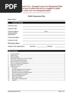 Template of A Contractor's Safety Management Plan