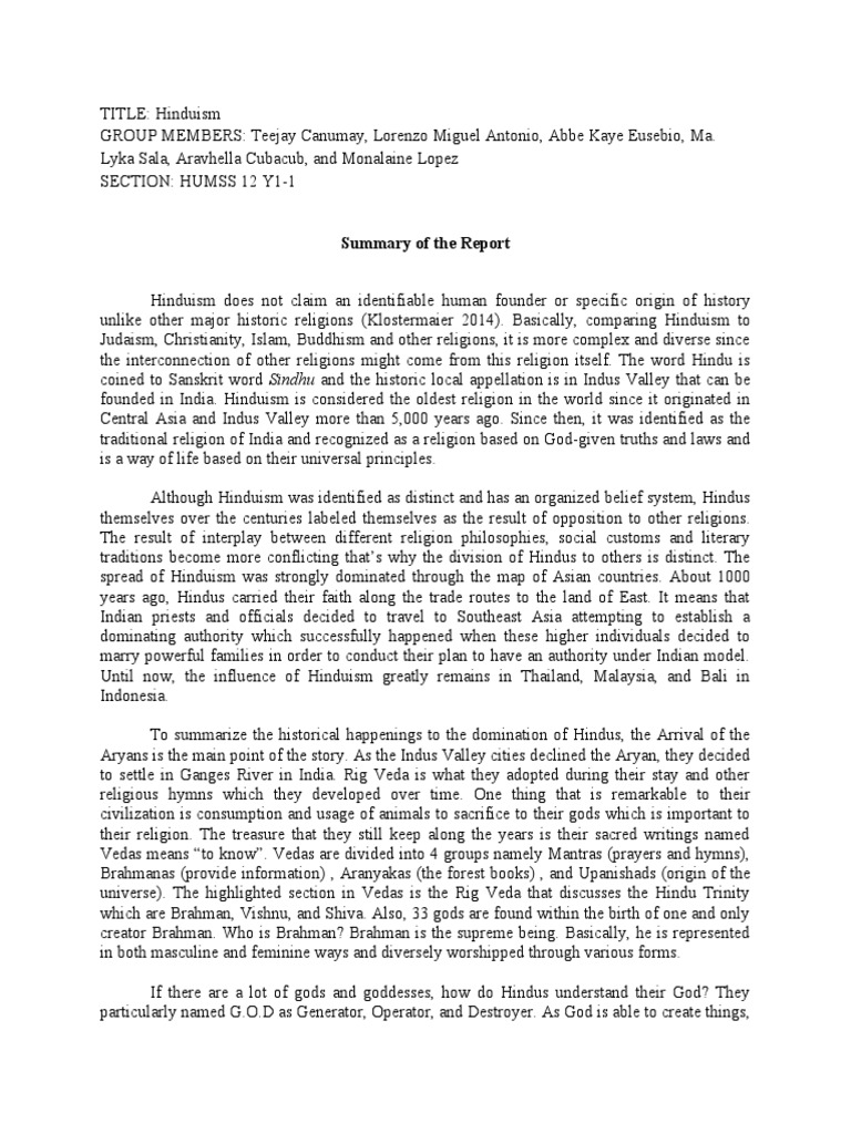 Overview of Hinduism and Its Beliefs | PDF | Vedas | Brahman