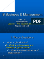 IB Business & Management: Lesson 1: The Causes & Impacts