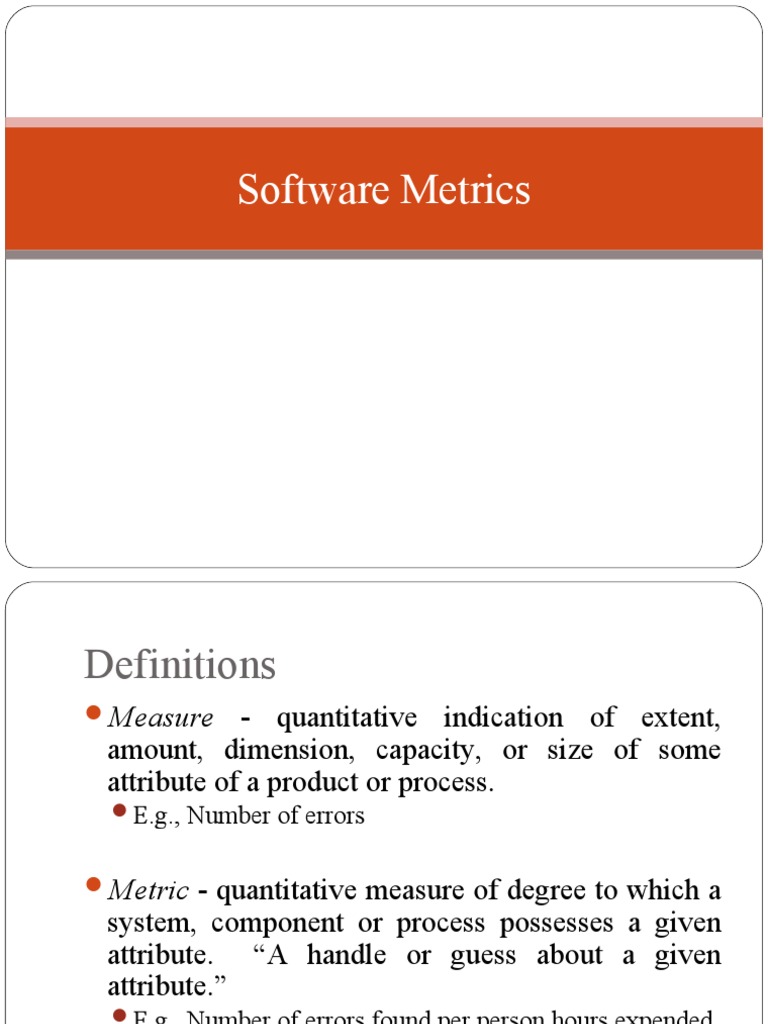 Understanding Software Metrics | PDF | Level Of Measurement | Time ...