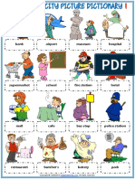 Places in A City Vocabulary Esl Picture Dictionary Worksheets For Kids