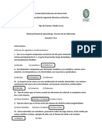 Examen Medio Curso Ciencia de Los Materiales