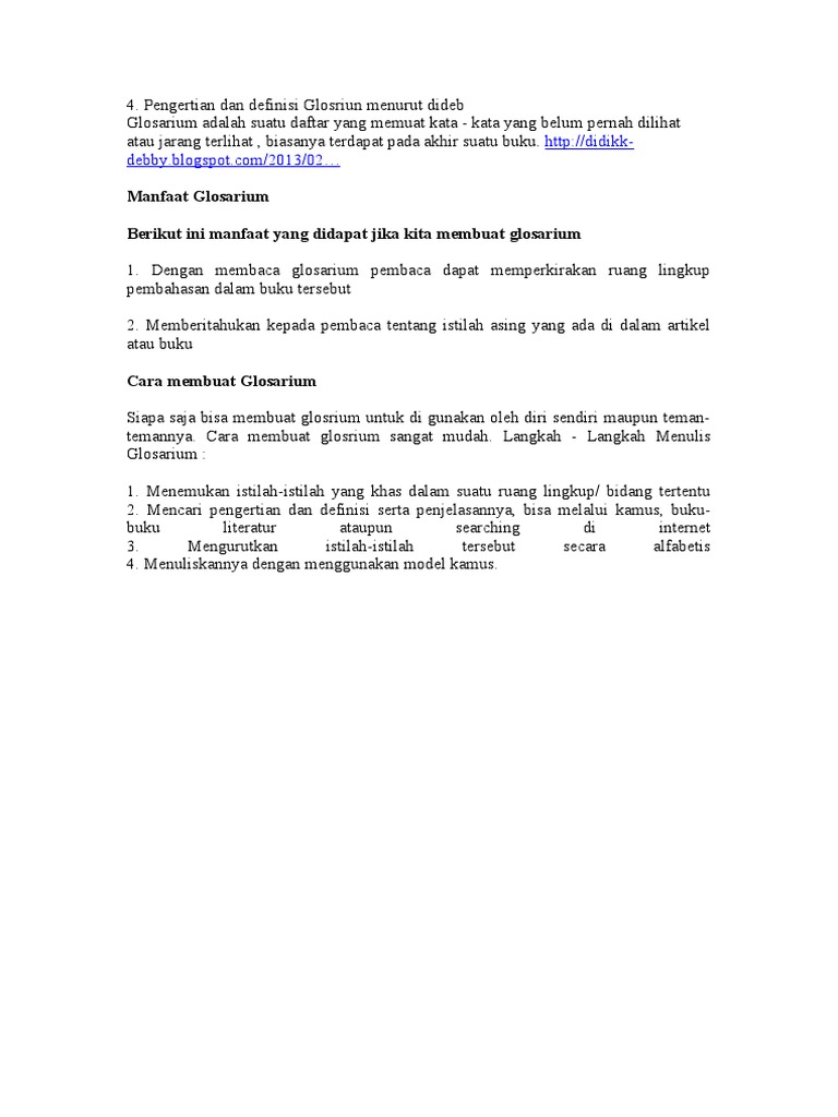 Glosarium | PDF | Kajian Bahasa Asing