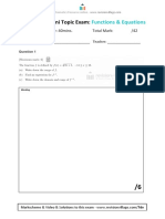 Maths HL Mini Topic Exam Functions and Equations1