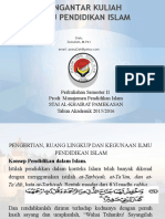 Perkuliahan Semester II Prodi: Manajemen Pendidikan Islam Stai Al-Khairat Pamekasan Tahun Akademik 201 /2016