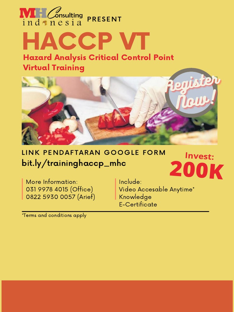 Haccp VT: Hazard Analysis Critical Control Point Virtual Training | PDF