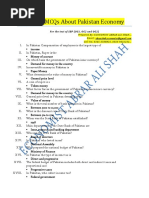 Important Mcqs About Pakistan Economy: For The Test of SBP (Og1 ...
