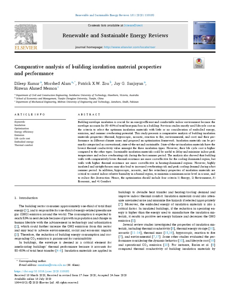 Renewable and Sustainable Energy Reviews | PDF | Building Insulation ...