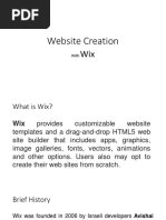 Web Page Creation Using Wix