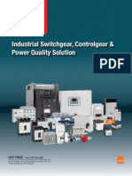 Industrial Switchgear, Controlgear & Power Quality Solution: List Price