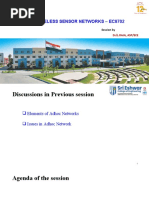 Ad Hoc and Wireless Sensor Networks - Ec8702: Session by