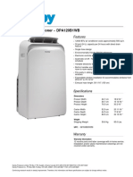 Danby Dpa120b1wb Specification Sheet