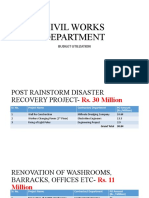 Civil Works Department: Budget Utilization