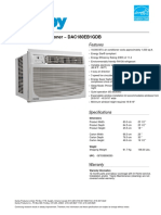 Danby Dac180eb1gdb Specification Sheet