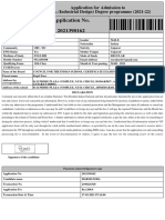 Application No. 2021390162: Application For Admission To B.Des. (Industrial Design) Degree Programme (2021-22)