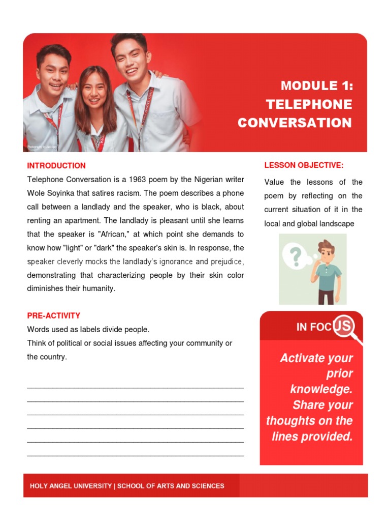 Lesson 3 - Telephone Conversation | PDF | Nigeria