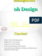 Job Designing