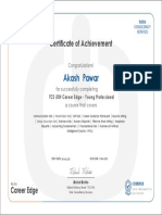 Akash Pawar: Certificate of Achievement