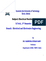 Subject: Electrical Machines-I: B.Tech., 3 Semester Branch: Electrical and Electronics Engineering