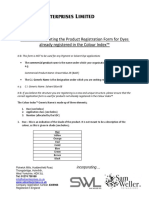 Completing Colour Index Application Form Dyes 2013 Final