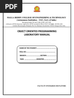 Oop Lab Manual 2018-19