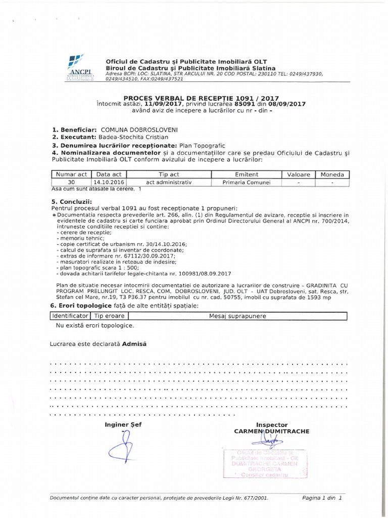 Plan Topo Vizat Ocpi | PDF