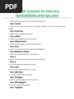 G.K For Kindergarten | PDF | Nature