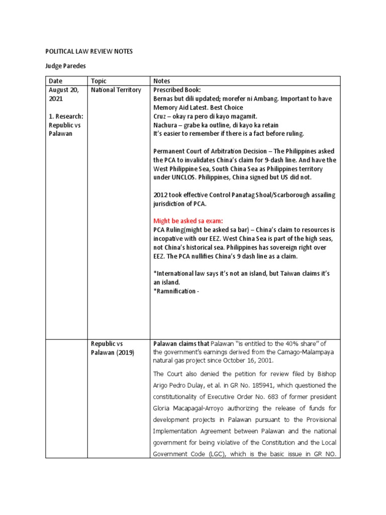Political Law Review Notes | PDF | Search Warrant | Probable Cause