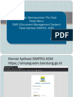 Langkah Memasukkan File Data - DMS Pada Aplikasi SIMPEG ADM