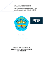 Penggunaan Bahasa Indonesia Yang Baik Dalam Proses Pembelajaran Di Kelas XI MIPA 5