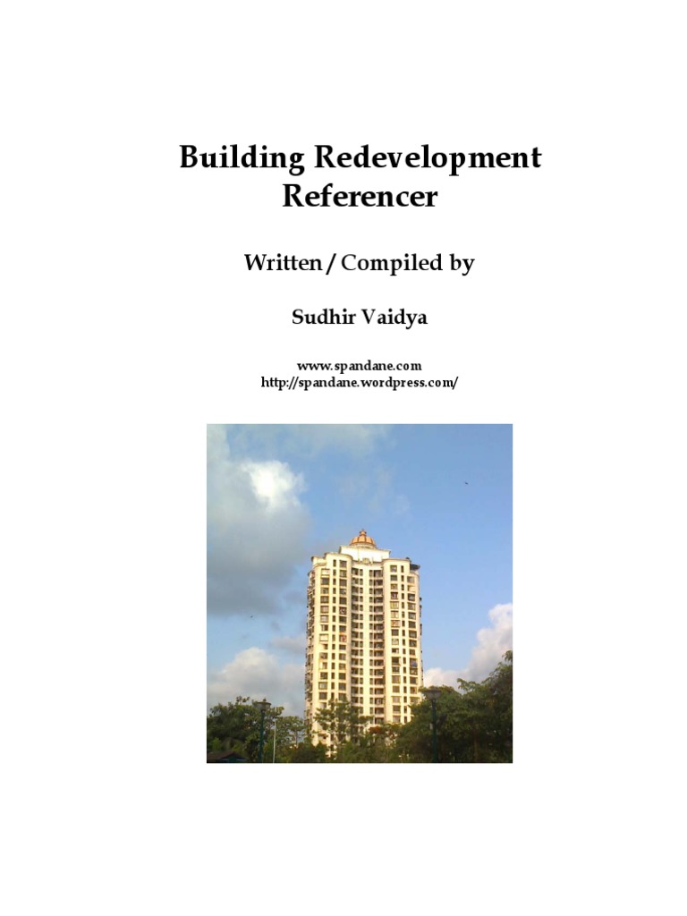 Building Redevelopment Referencer: Written / Compiled by | PDF | Quorum ...