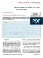 Occupational Participation of Mothers of Children With Autism Spectrum Disorder