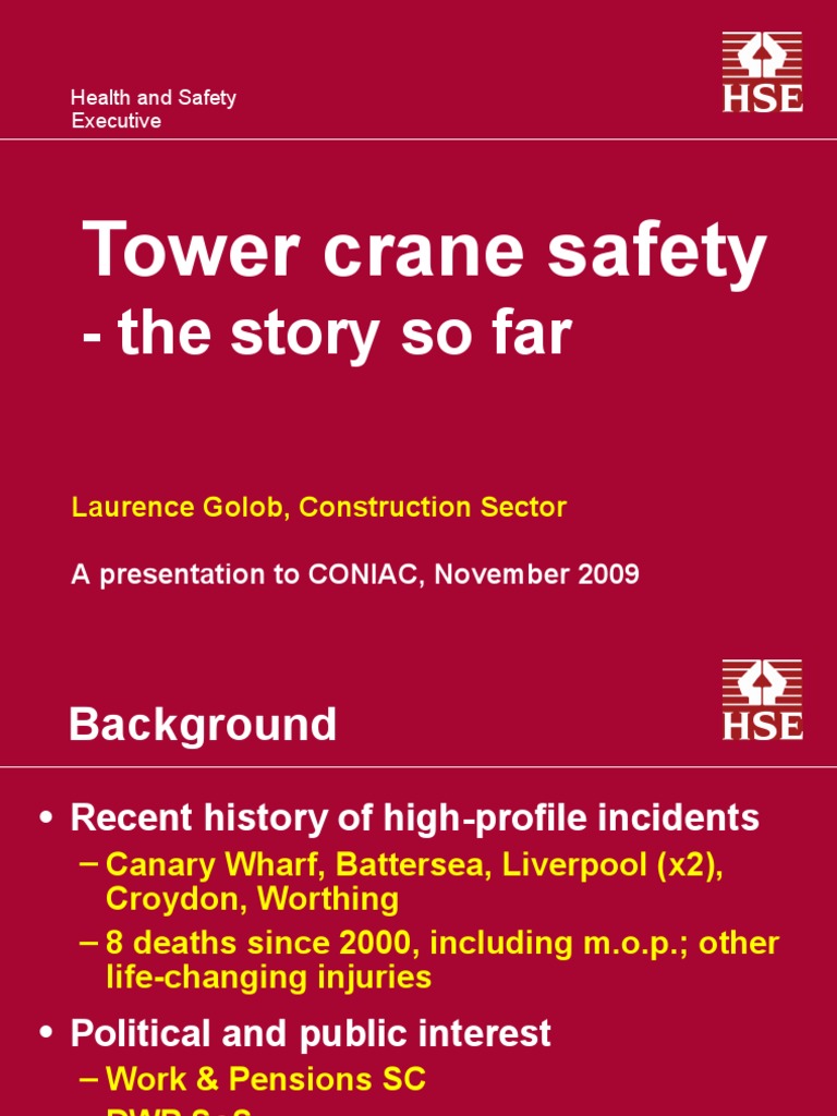 Tower Crane Safety The Story So Far PDF